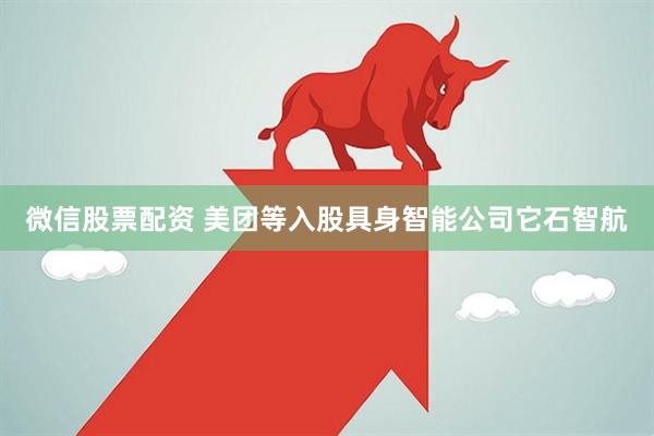 微信股票配资 美团等入股具身智能公司它石智航