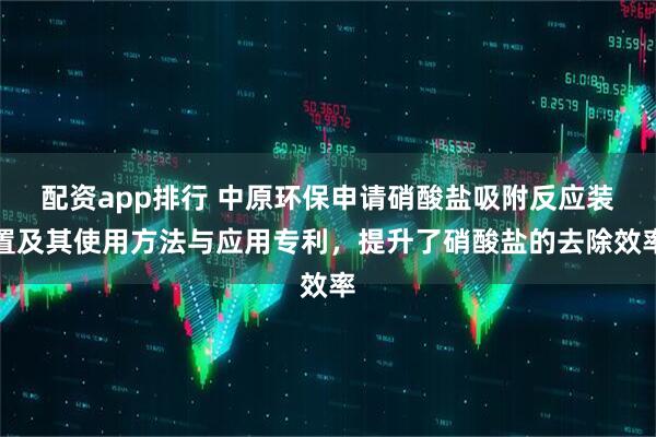 配资app排行 中原环保申请硝酸盐吸附反应装置及其使用方法与应用专利，提升了硝酸盐的去除效率