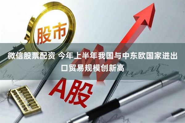 微信股票配资 今年上半年我国与中东欧国家进出口贸易规模创新高